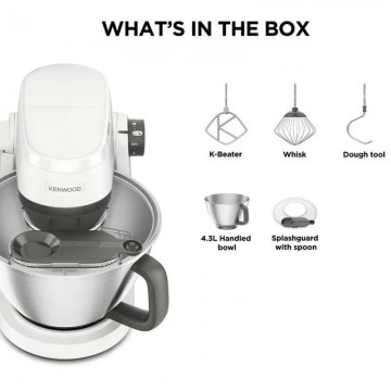 Kenwood KHC30.000WH Κουζινομηχανή 1000W με Ανοξείδωτο Κάδο 1.7lt